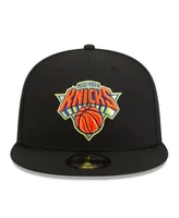 Men's New Era Black New York Knicks Neon Pop 9FIFTY Snapback Hat