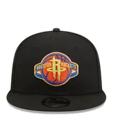 Men's New Era Black Houston Rockets Neon Pop 9FIFTY Snapback Hat