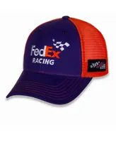 Men's Joe Gibbs Racing Team Collection Purple, Orange Denny Hamlin Team Sponsor Adjustable Hat