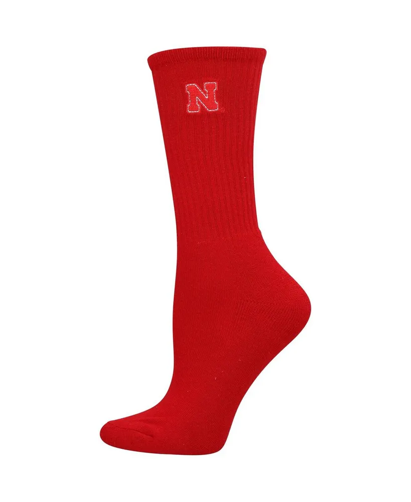 Women's ZooZatz Red, White Nebraska Huskers 2-Pack Quarter-Length Socks