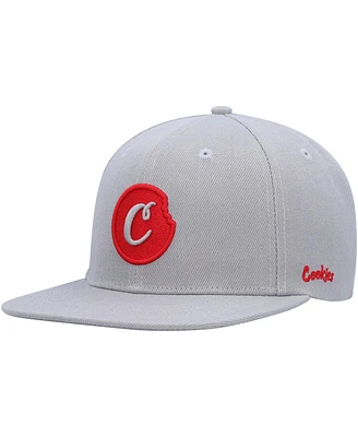 Men's Cookies Gray C-Bite Snapback Hat