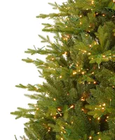 Seasonal Dandan Pine 7.5' Pe Mixed Pvc Tree with Metal Base, 3936 Tips, 2200 Warm Led Lights, Ez-Connect, Remote, Storage Bag