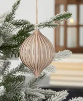 Seasonal Gesso Onion Glass Ornament Millimeter