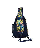 World Traveler Floral 14-Inch Trendy Crossbody Bag for Women