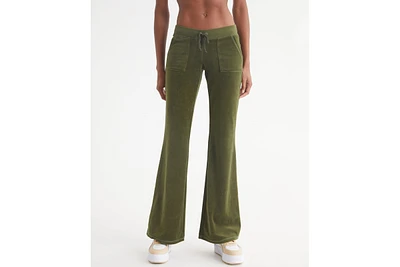 Juicy Couture Women's Heritage Low Rise Snap Pocket Track Pant