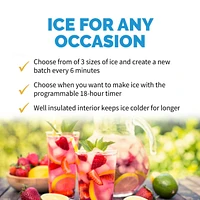 Newair Countertop 50 lbs. of Ice a Day Bullet Ice Maker in Stainless Steel