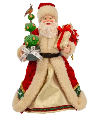 Kurt Adler 10.5" Fabriche Musical 12 Days of Christmas Santa