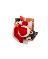 Kurt Adler 9" Fabriche Santa with Laptop and Pets