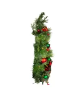 Kurt Adler 26" Battery-Operated Pre-lit Wall Tree with Bow