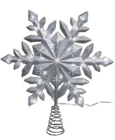 Kurt Adler 13" 25-Light Led Glittered Snowflake Tree Topper