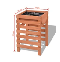 vidaXL Planter 14.9"x14.1"x23.6" Wood