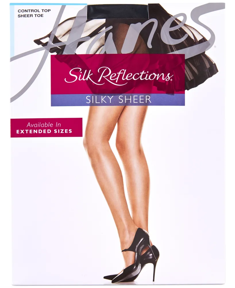 Hanes Silk Reflections Control Top Sheer Toe Pantyhose