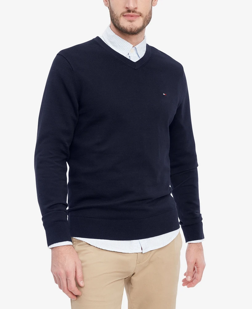 Tommy Hilfiger Men's Essential Solid V-Neck Sweater