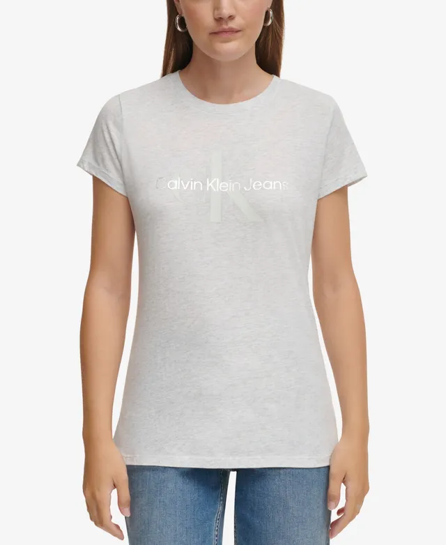 Calvin Klein Jeans Women\'s Monogram Hawthorn Logo Mall Iconic T-Shirt | Short-Sleeve