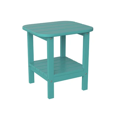 Nassau 2-Tier Adirondack Side Table, All-Weather Hdpe Indoor/Outdoor Accent Table