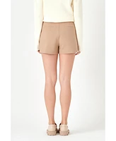 English Factory Women's Tied Strap Mini Skort