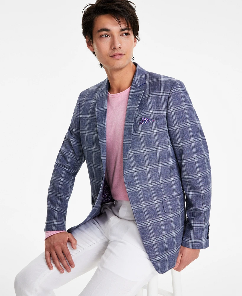 Nick Graham Men's Slim-Fit Stretch Patterned Sport Coats