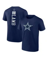 Men's Fanatics CeeDee Lamb Navy Dallas Cowboys Playmaker T-shirt