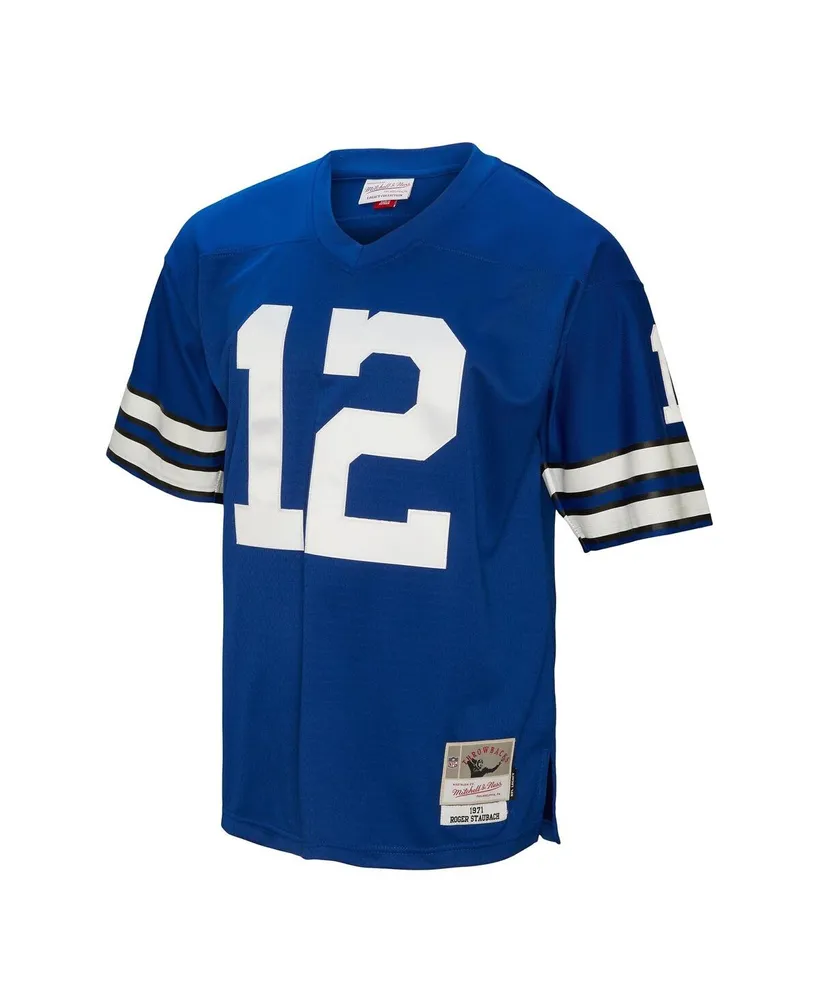 Men's Mitchell & Ness Roger Staubach Navy Dallas Cowboys Big and Tall 1971 Legacy Retired Player Jersey