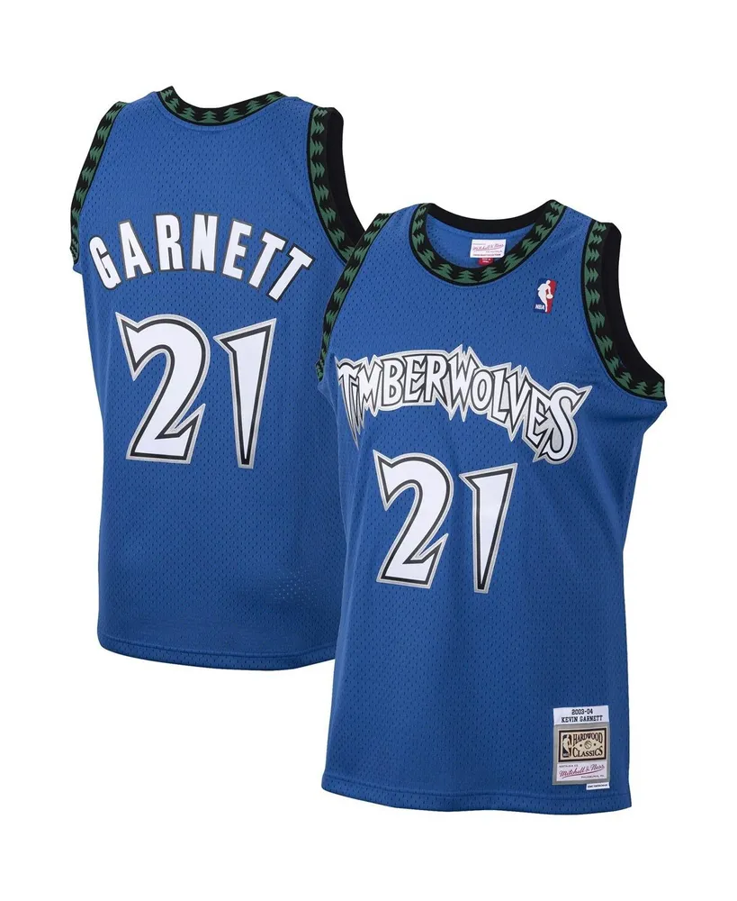 Men's Mitchell & Ness Kevin Garnett Blue Minnesota Timberwolves 2001/02 Hardwood Classics Swingman Jersey