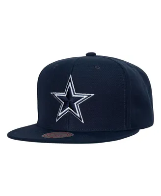 Men's Mitchell & Ness Navy Dallas Cowboys Team Ground Snapback Hat