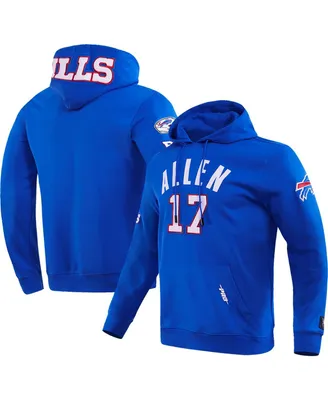 Men's Pro Standard Josh Allen Royal Buffalo Bills Player Name and Number Pullover Hoodie