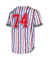 Men's Freeze Max White Peanuts Home of the Free Baseball Jersey