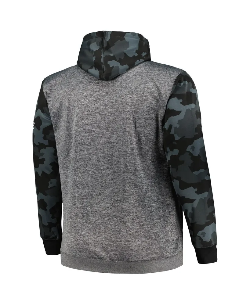 Men's Fanatics Heather Charcoal New England Patriots Big and Tall Camo Pullover Hoodie
