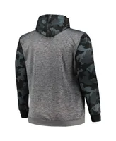 Men's Fanatics Heather Charcoal New England Patriots Big and Tall Camo Pullover Hoodie