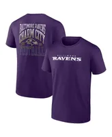 Men's Profile Purple Baltimore Ravens Big and Tall Two-Sided T-shirt