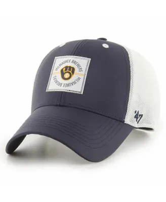 Men's '47 Brand Navy Milwaukee Brewers Disburse Mvp Trucker Adjustable Hat
