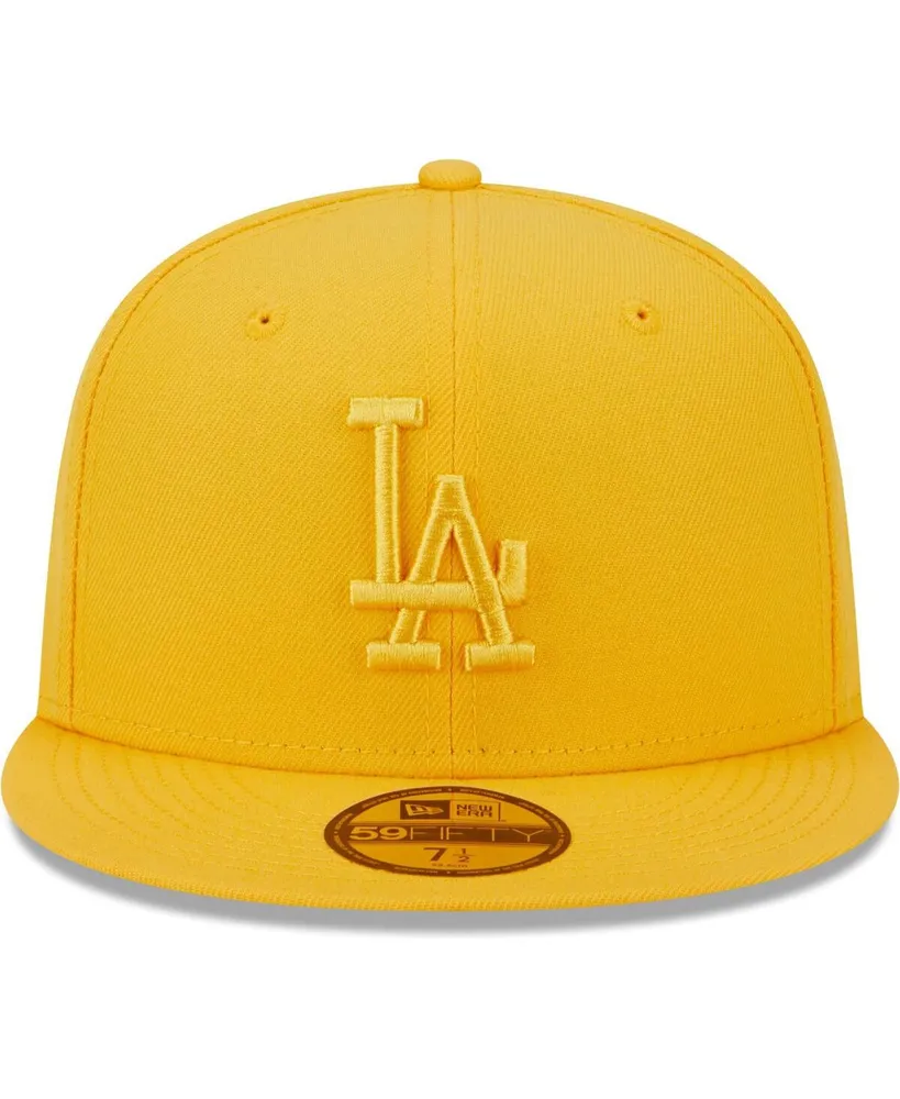 Men's New Era Gold Los Angeles Dodgers Color Pack 59FIFTY Fitted Hat