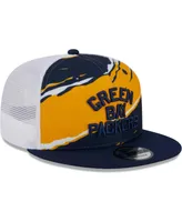 Men's New Era Navy Green Bay Packers Historic Tear Trucker 9FIFTY Snapback Hat