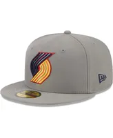 Men's New Era Gray Portland Trail Blazers Color Pack 59FIFTY Fitted Hat