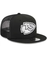 Men's New Era Black Kansas City Chiefs Main Trucker 9FIFTY Snapback Hat