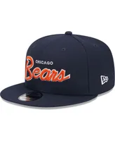 Men's New Era Navy Chicago Bears Main Script 9FIFTY Snapback Hat