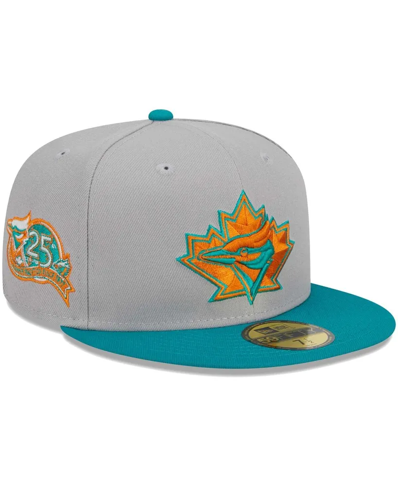 Men's New Era Gray, Teal Toronto Blue Jays 59FIFTY Fitted Hat