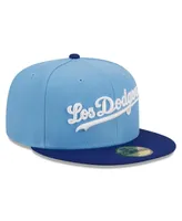 Men's New Era Light Blue Los Angeles Dodgers Cooperstown Collection Retro City 59FIFTY Fitted Hat