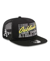 Men's New Era Black Oakland Athletics Street Team A-Frame Trucker 9FIFTY Snapback Hat