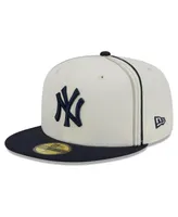 Men's New Era Cream, Navy York Yankees Chrome Sutash 59FIFTY Fitted Hat