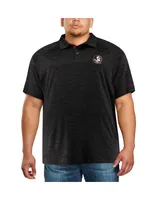 Men's Colosseum Black Florida State Seminoles Big and Tall Down Swing Polo Shirt