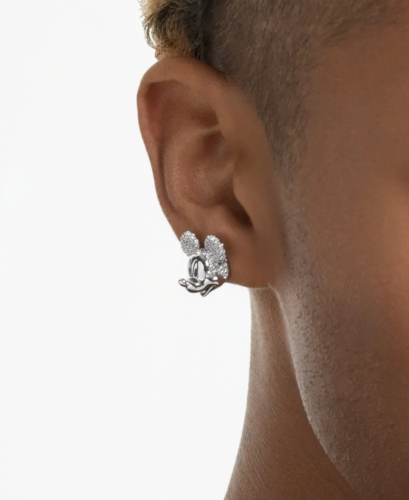 Swarovski Disney Mickey Mouse Silver-Tone Crystal Stud Earrings