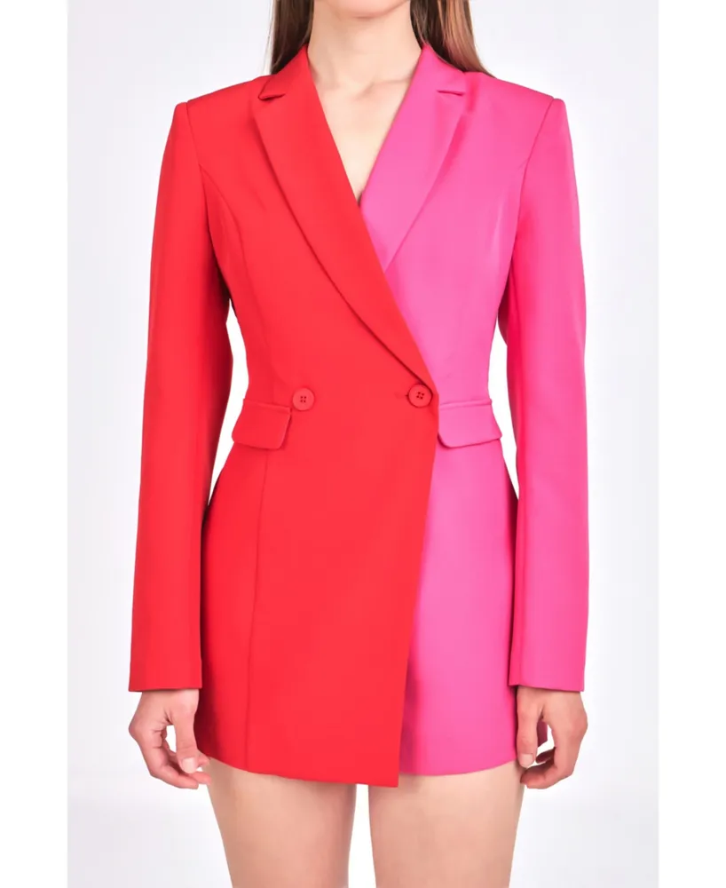 Endless Rose Women's Contrast Blazer Romper