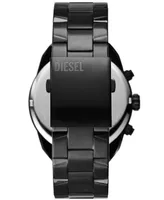 Diesel Men's Spiked Chronograph Black Stainless Steel Watch 49mm