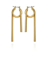 Vince Camuto Gold-Tone Long Twisted Drop Earrings
