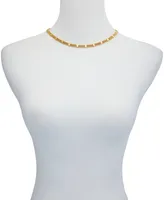 Vince Camuto Gold-Tone Glass Stone Box Chain Necklace, 18" + 2" Extender