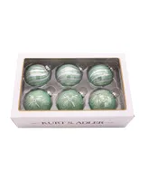 Kurt Adler 80mm Embellished Ball Ornaments, 6 Piece Set