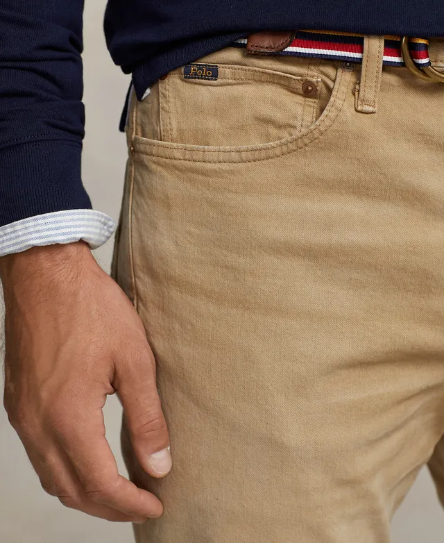 Polo Ralph Lauren Varick Slim-Straight Boating Khaki Stretch Denim Jeans