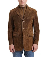 Bgsd Men Brett Three-Button Suede Leather Blazer