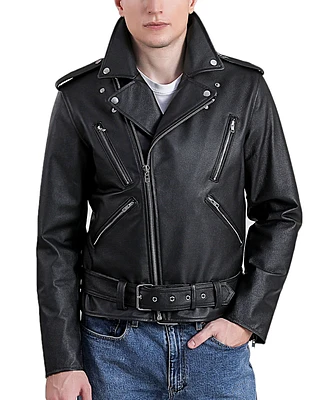 Bgsd Men Leather Urban Rider Jacket